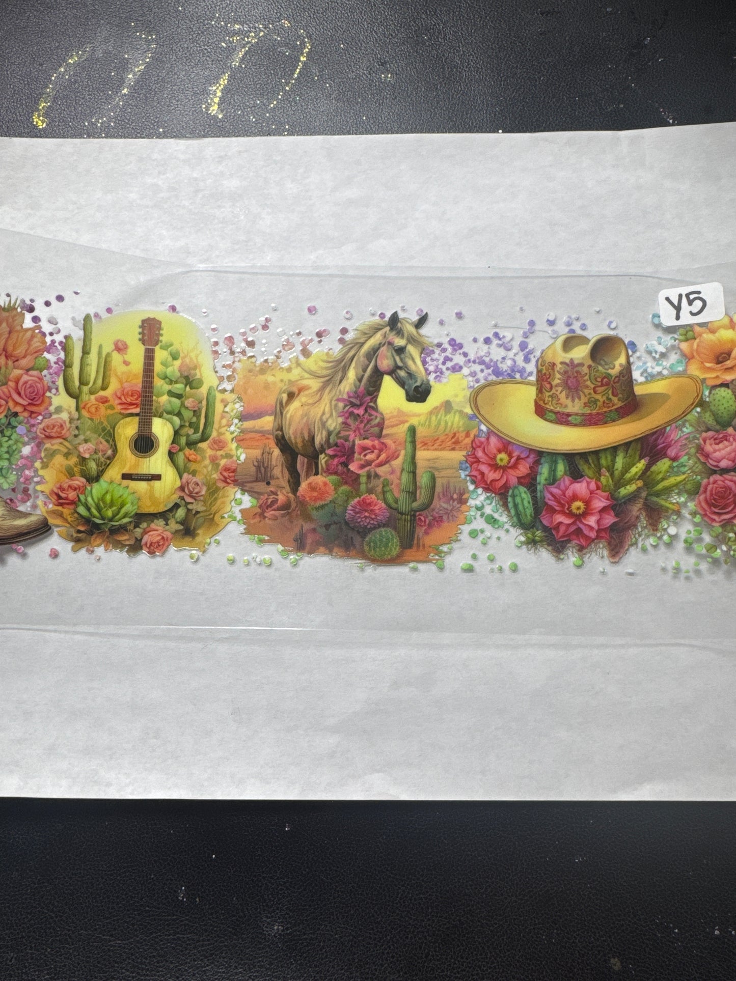 Y5 country western horse uvdtf wrap