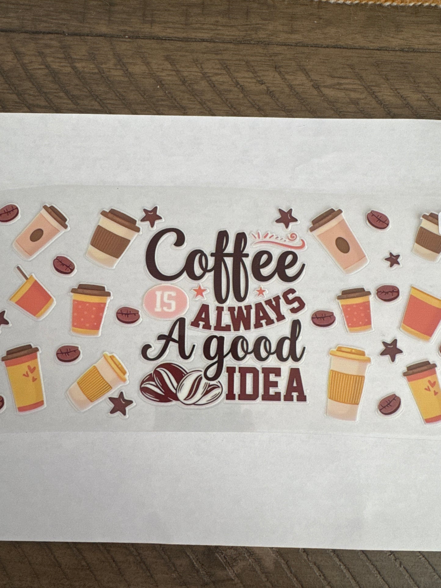 B27 coffee is always a good idea uvdtf wrap