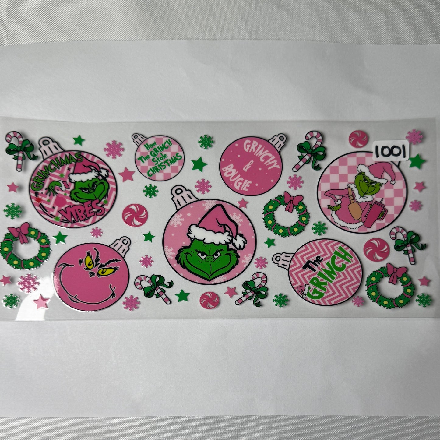 Grumpy Green Man Christmas UVDTF Cup Wraps