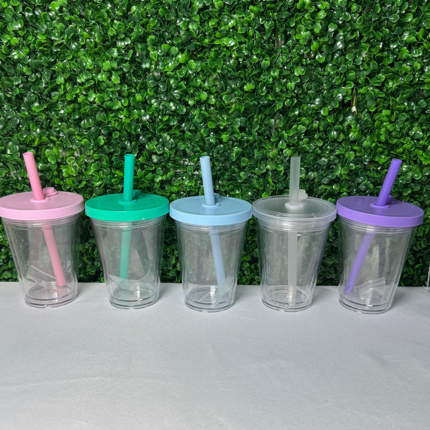 12oz kids plastic snowglobe tumbler cup