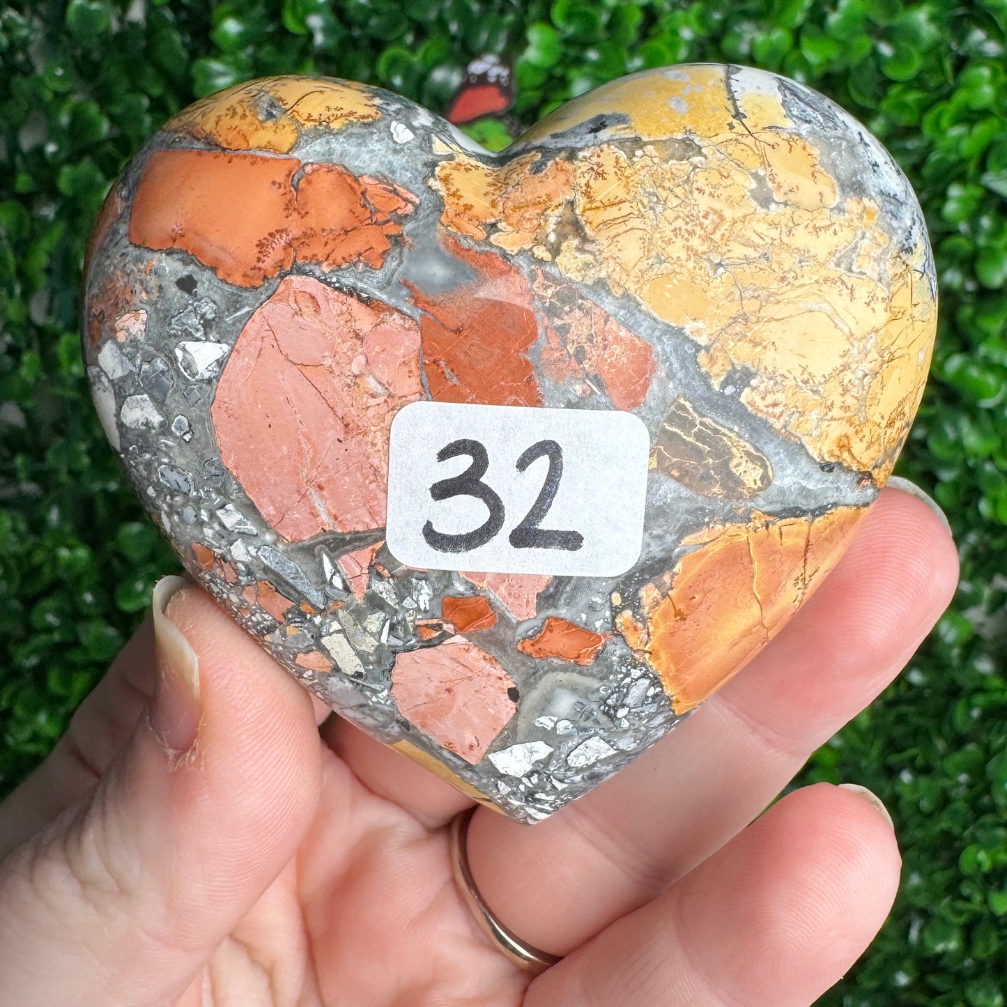 Maligano Jasper Heart Carving