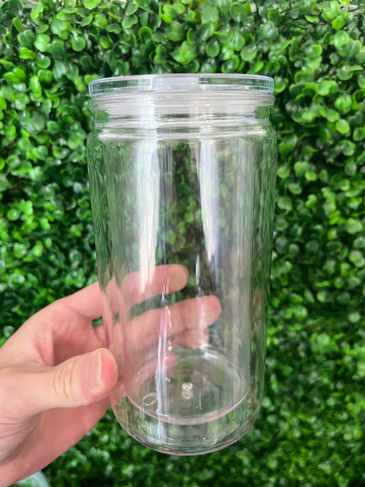 16oz Acrylic Snowglobe Cup