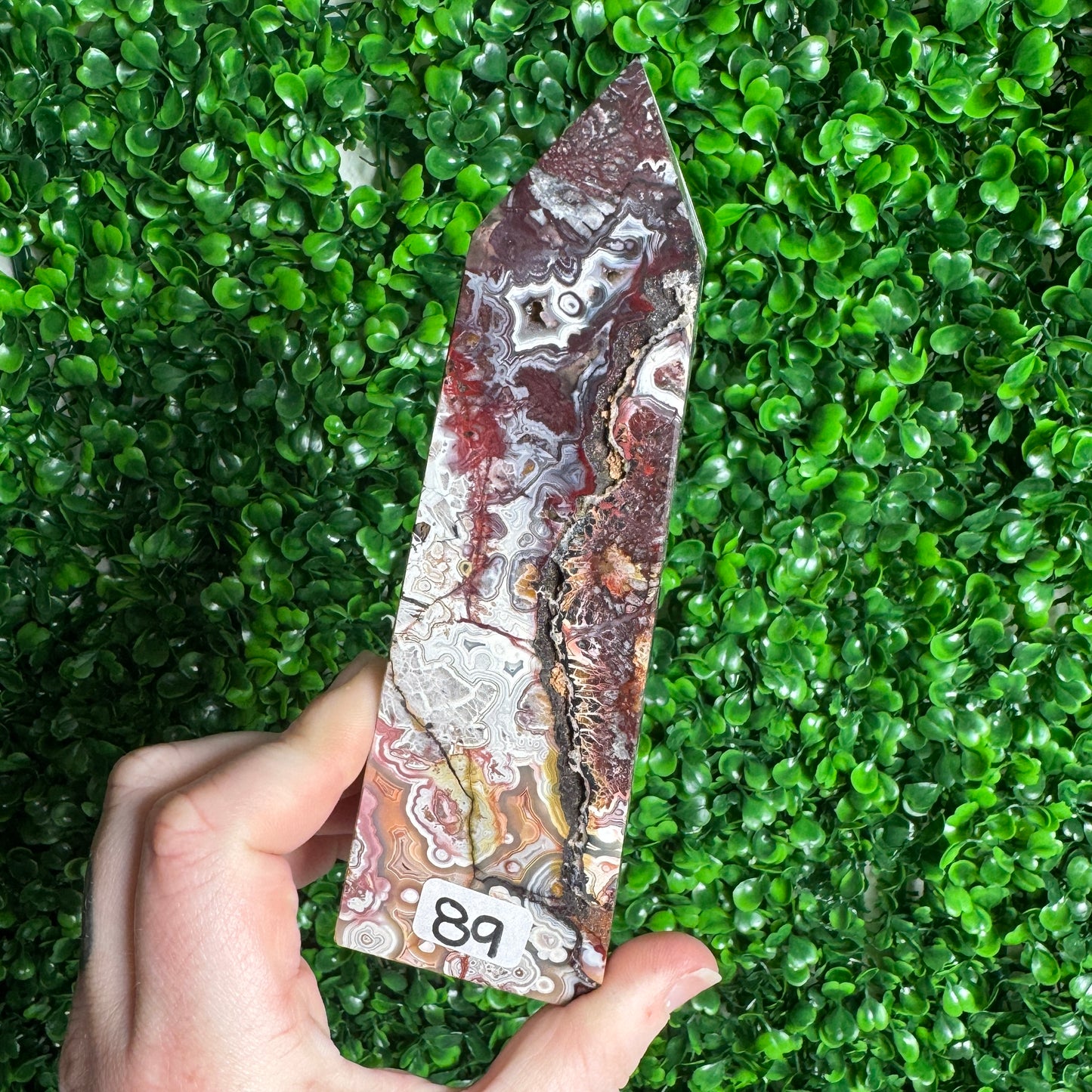 Mexican Crazy Lace Agate Tower