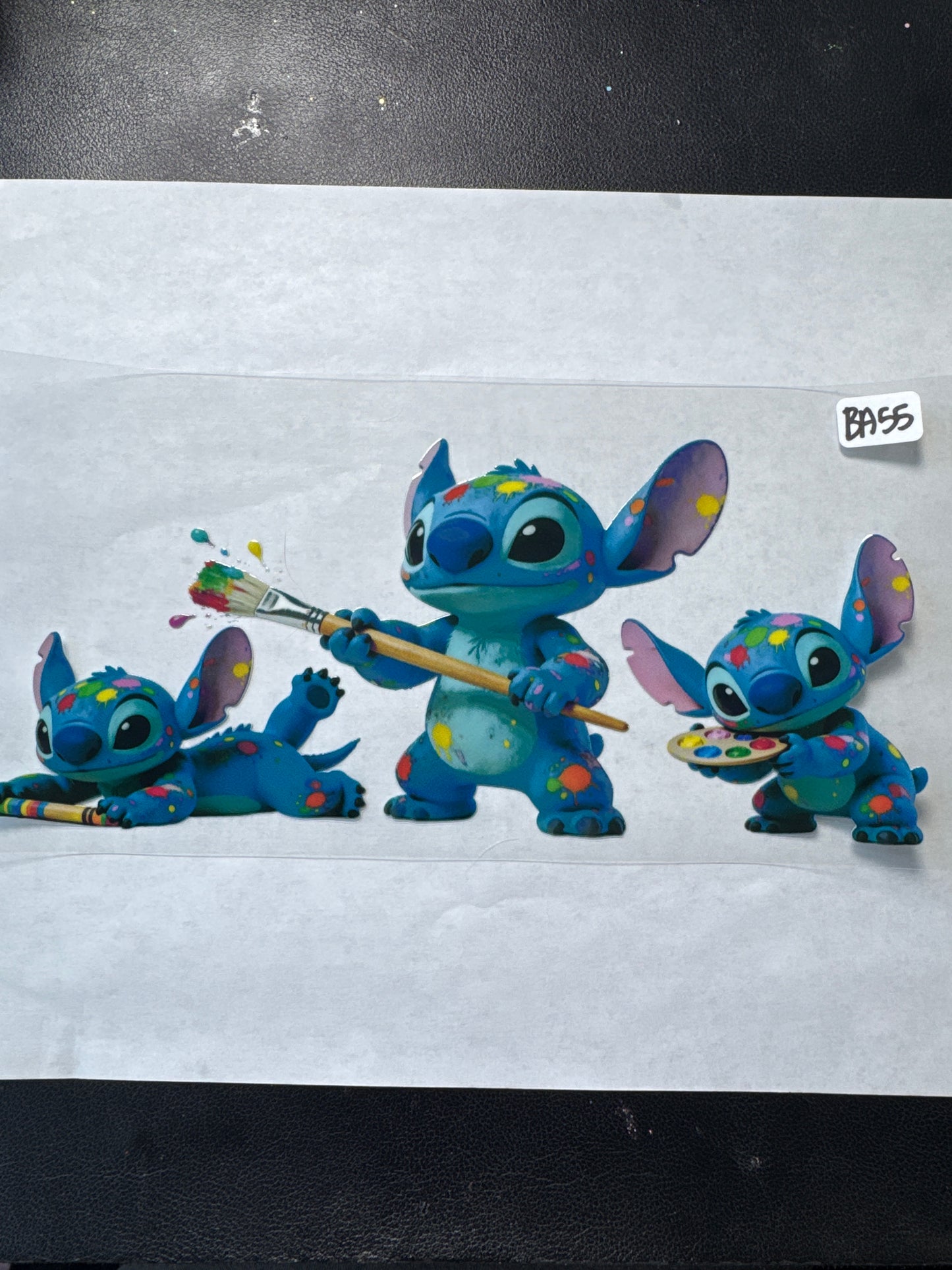 BA 55 Blue alien with paint uvdtf wrap