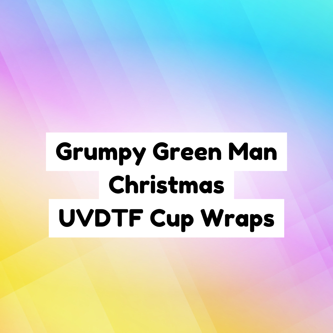 Grumpy Green Man Christmas UVDTF Cup Wraps