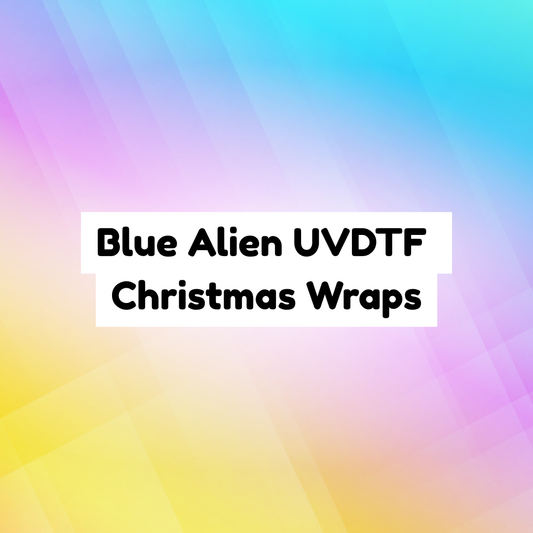 Blue Alien UVDTF Christmas Wraps