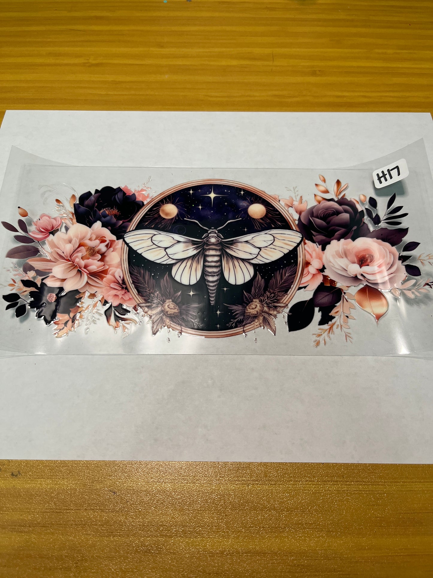 H17 Butterfly Flower UVDTF Wrap