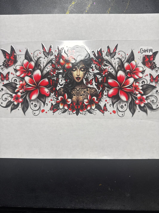 GW19 goddess with red flowers