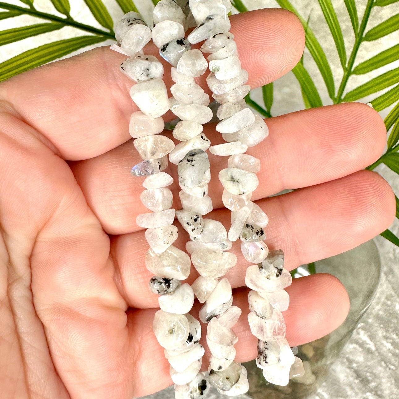 Rainbow Moonstone Chip Bracelet