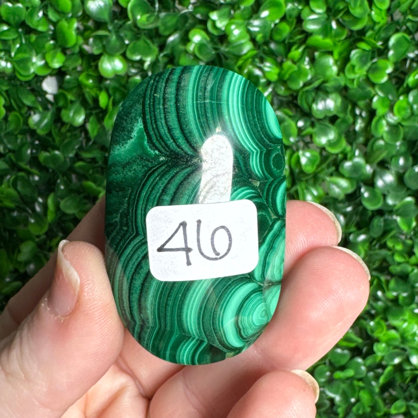 Malachite Palm Stones