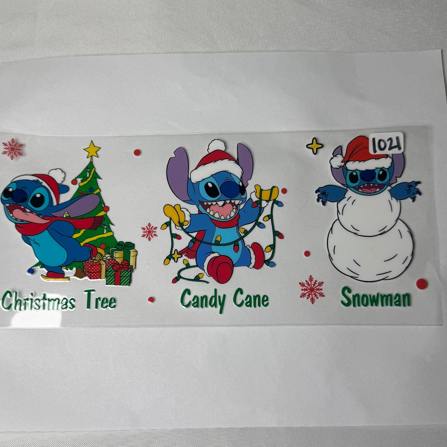 Blue Alien UVDTF Christmas Wraps