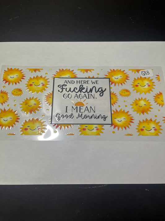 Q13 Funny Sunshine UVDTF Wrap