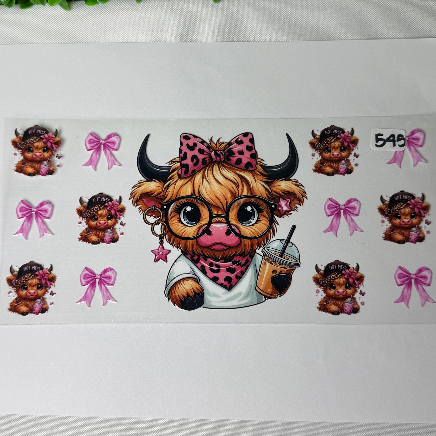 Highland Cow UVDTF Cup Wraps