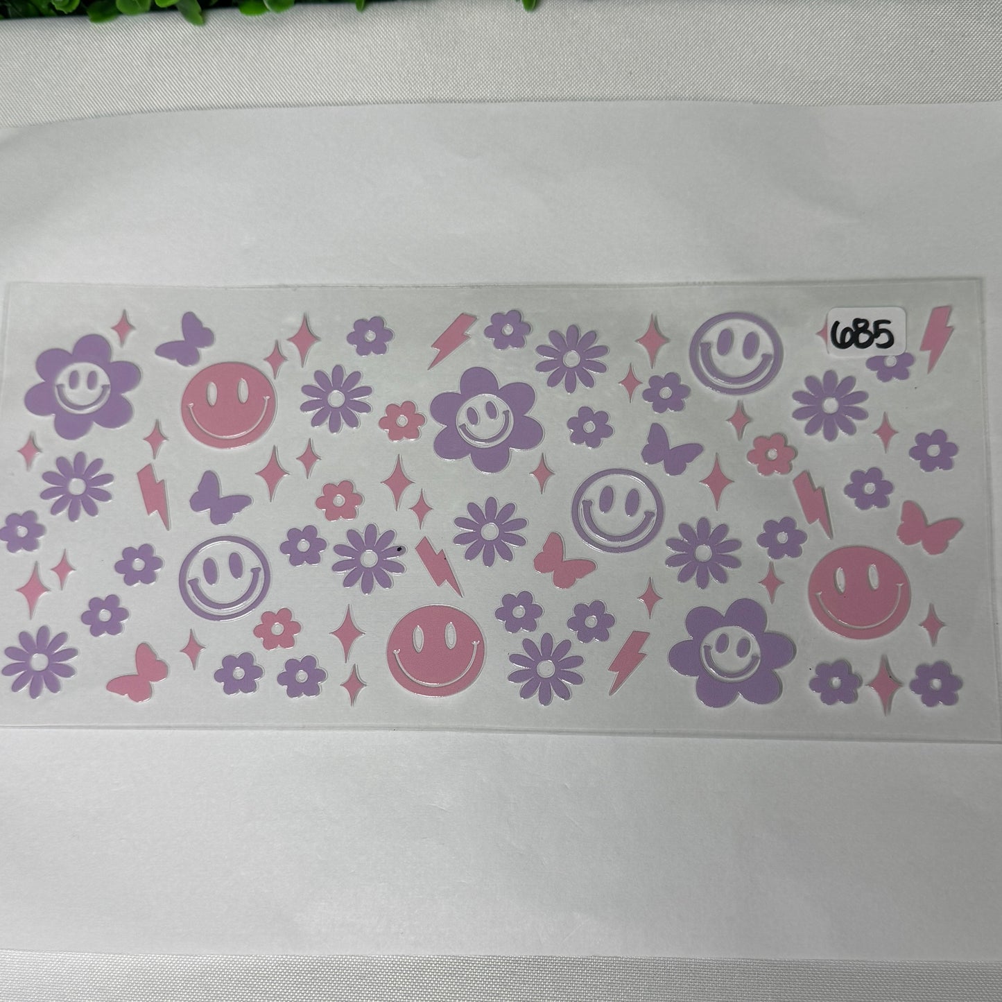 Rainbows/smileys/bows UVDTF Cup Wraps