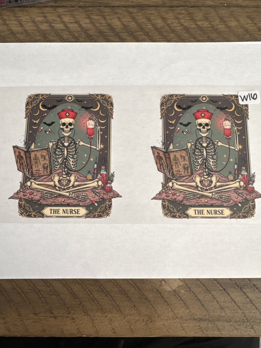 W16 nurse tarot card uvdtf wrap