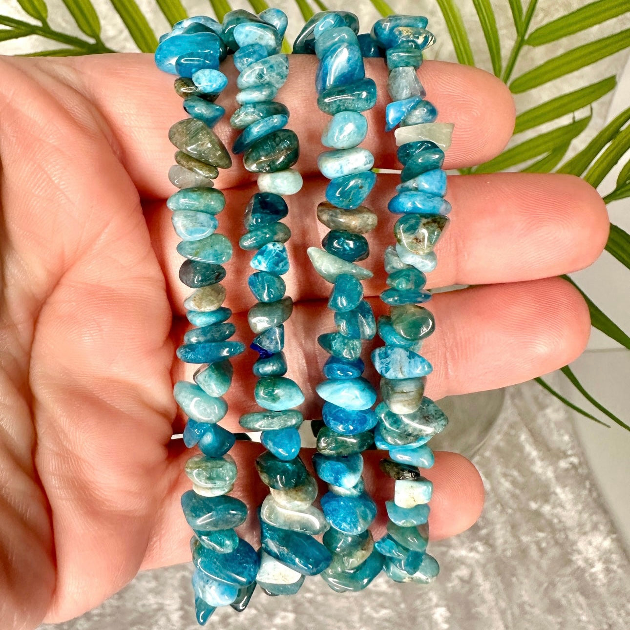 Blue Apatite Chip Bracelet