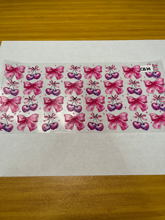 CB14 Food Cherry Ribbon UVDTF Wrap