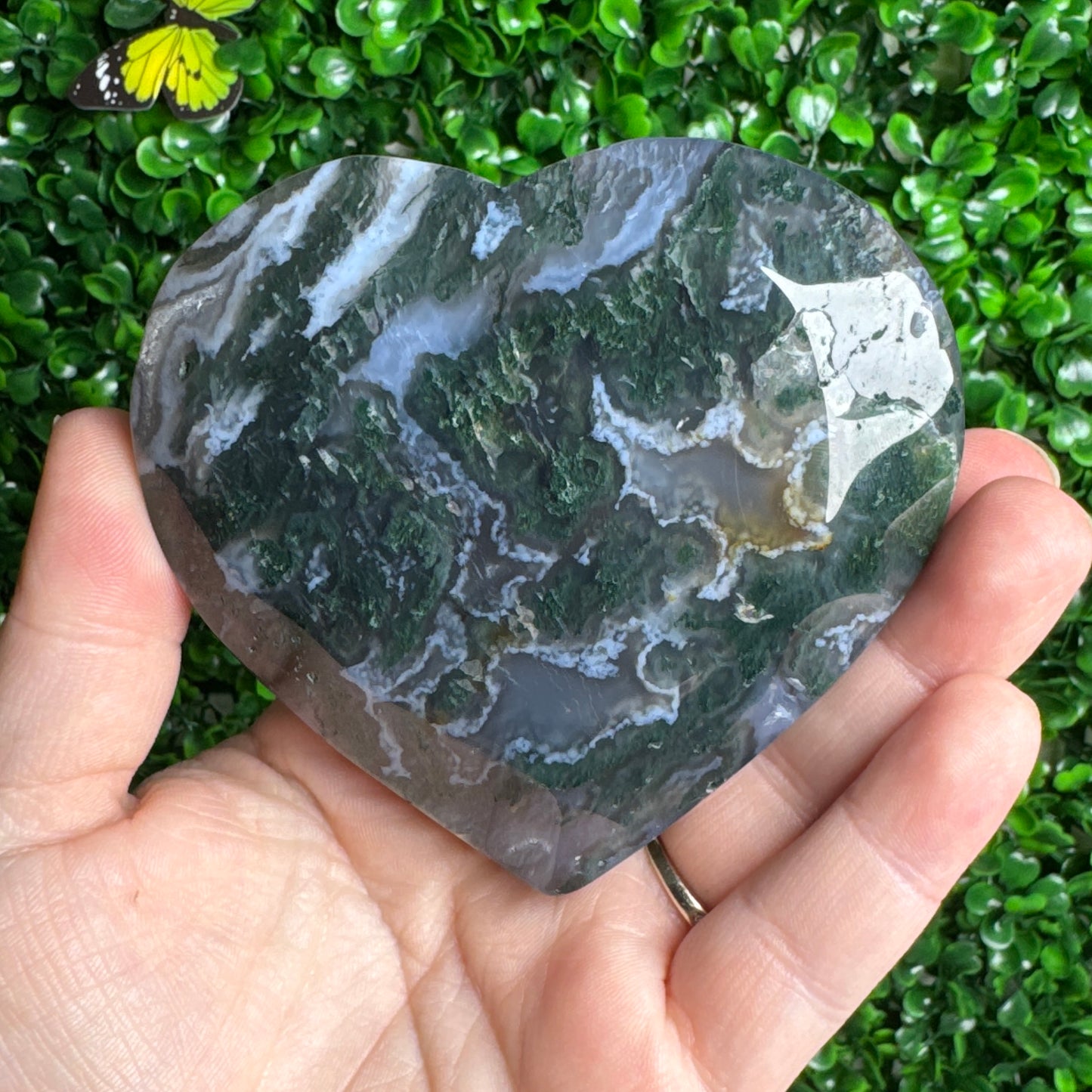 Moss Agate Bowl Carving