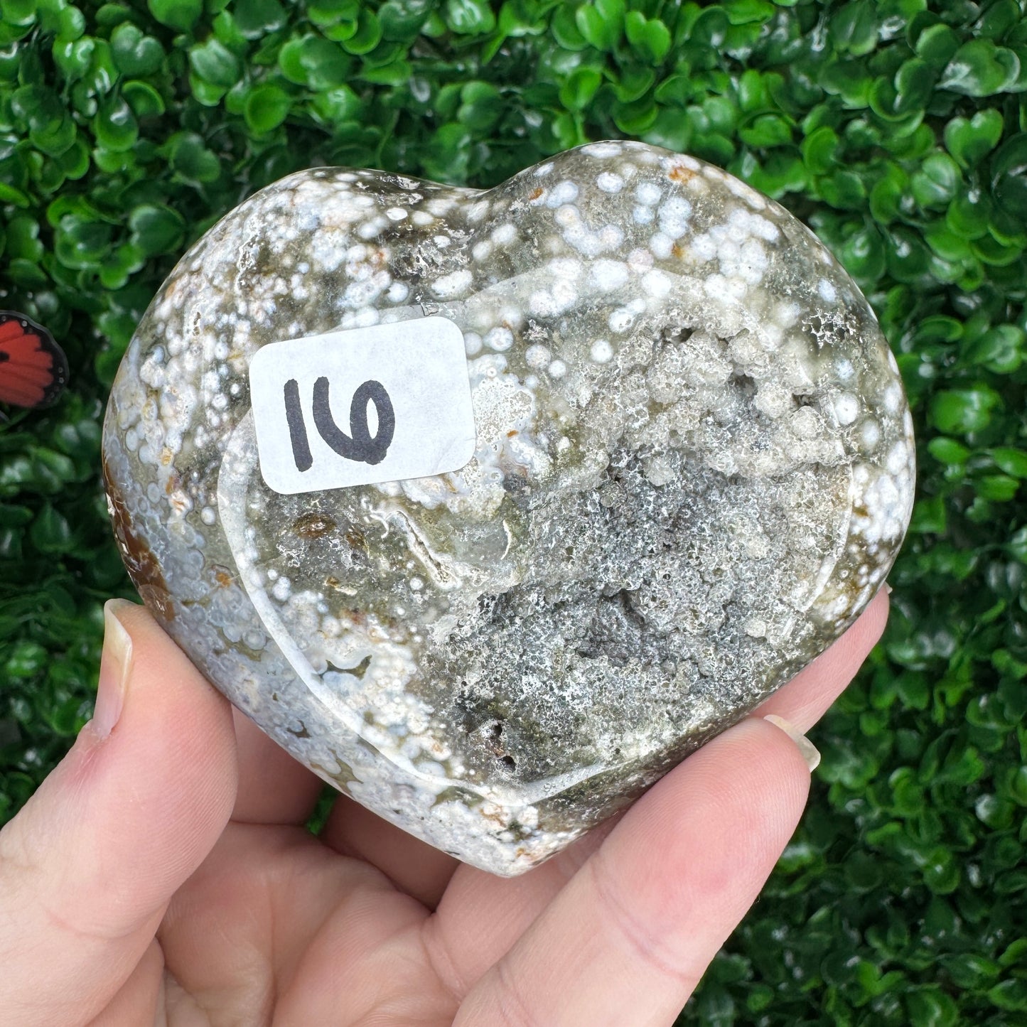 Sea Jasper Heart Carvings