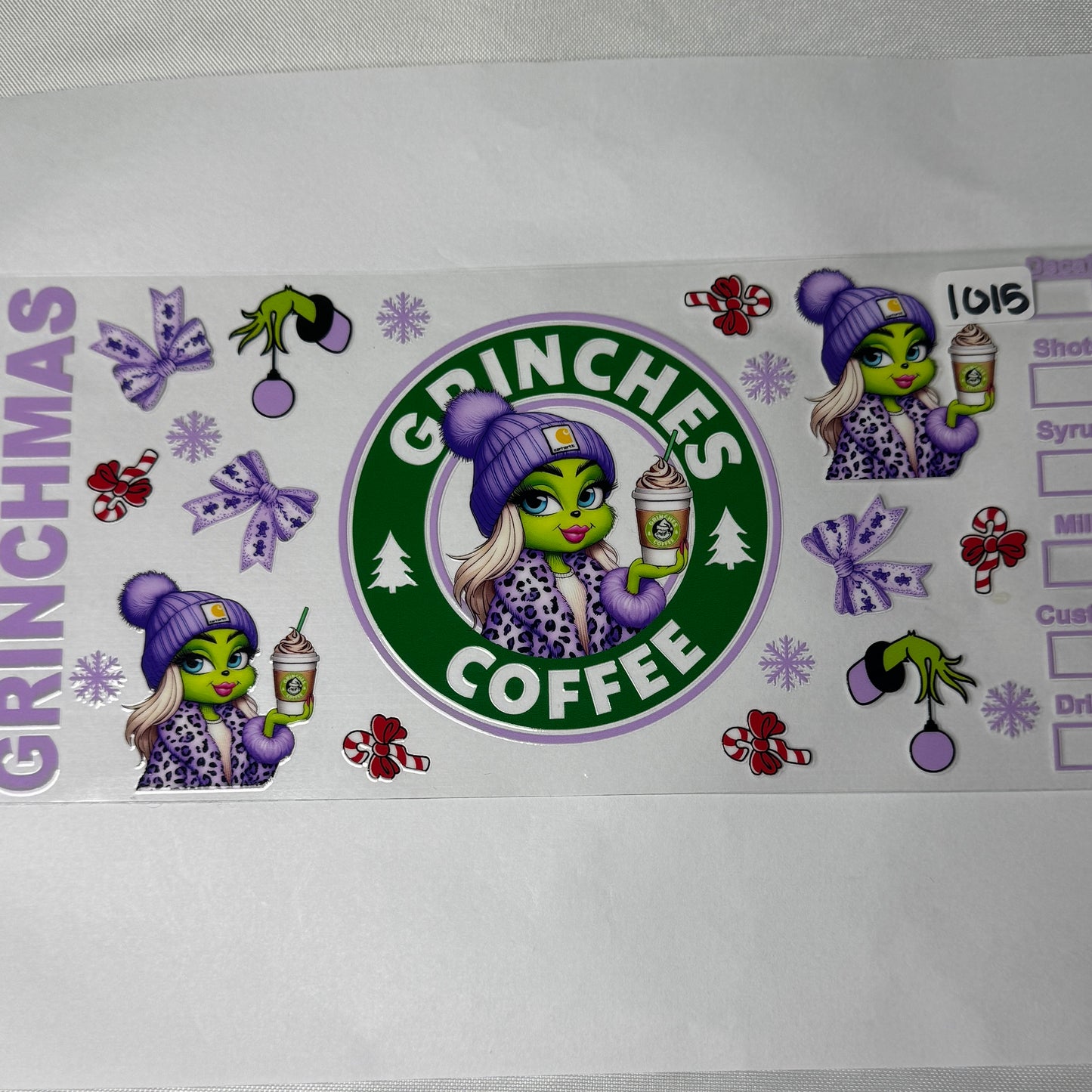 Grumpy Green Man Christmas UVDTF Cup Wraps