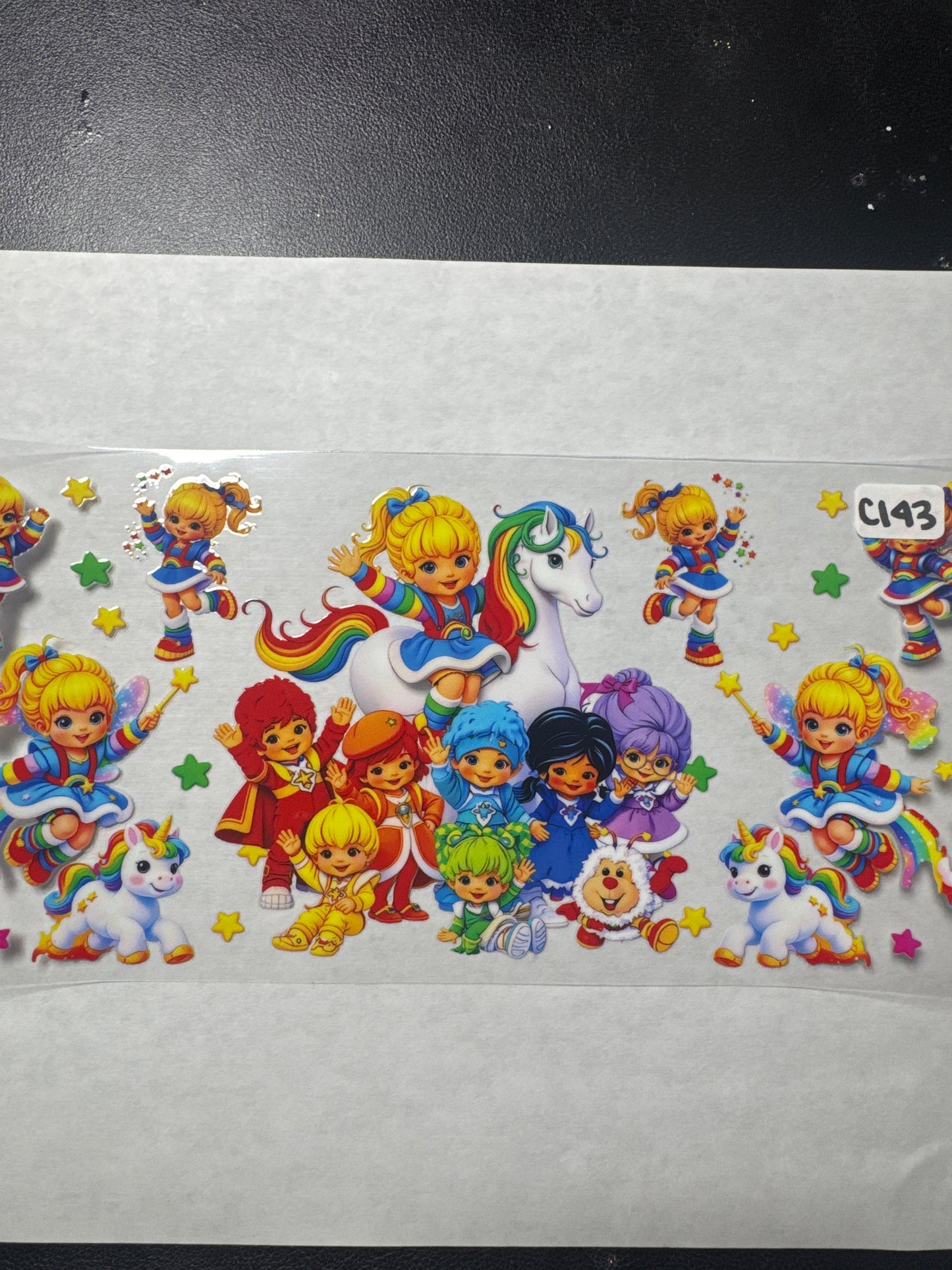 CW143 rainbow characters uvdtf wrap