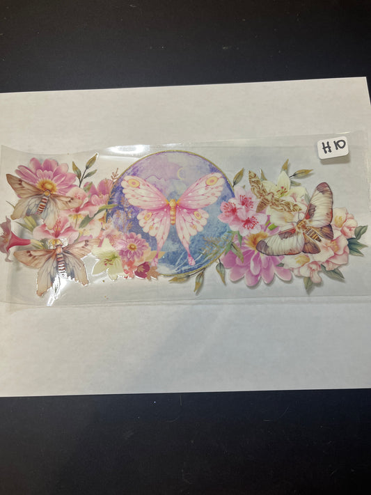 H10 Butterflies UVDTF Wrap