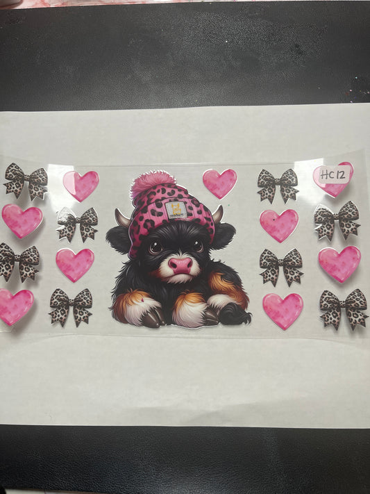 HC12 Highland Cow UVDTF Wrap