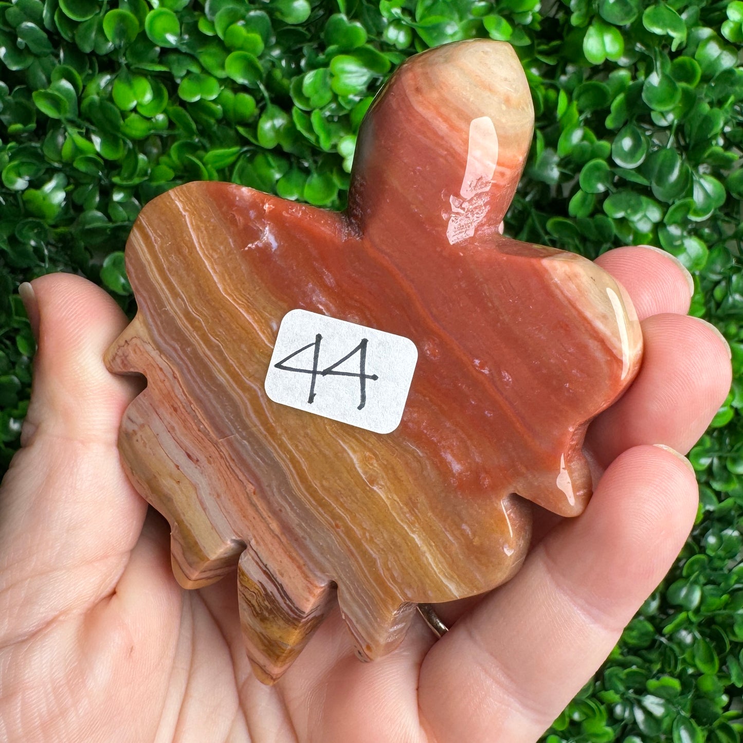 Sea Jasper turtle carving