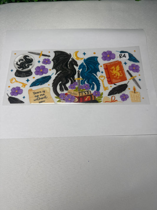 Dragon Reading Mythical UVDTF Wrap R4
