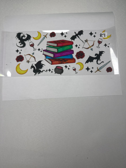 Dragon Mystical fantasy book UVDTF wraps R7
