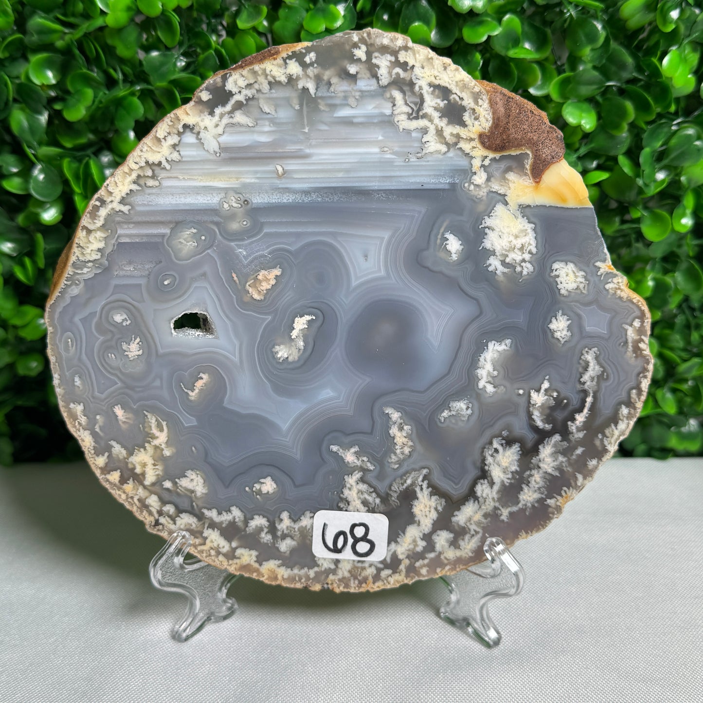 Druzy Moss Agate Slab