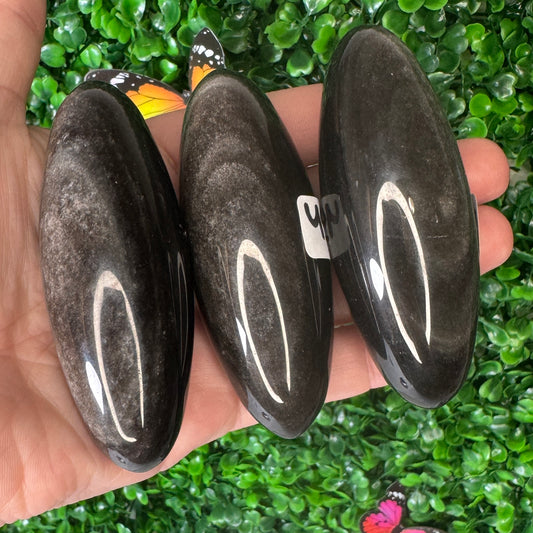 Silver Sheen Obsidian Shiva intuitive pick