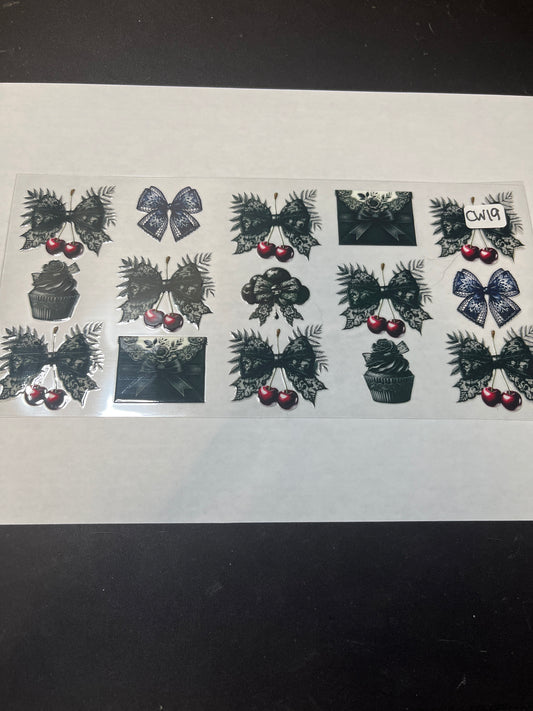 CW19 Cherry and Bow UVDTF Wrap