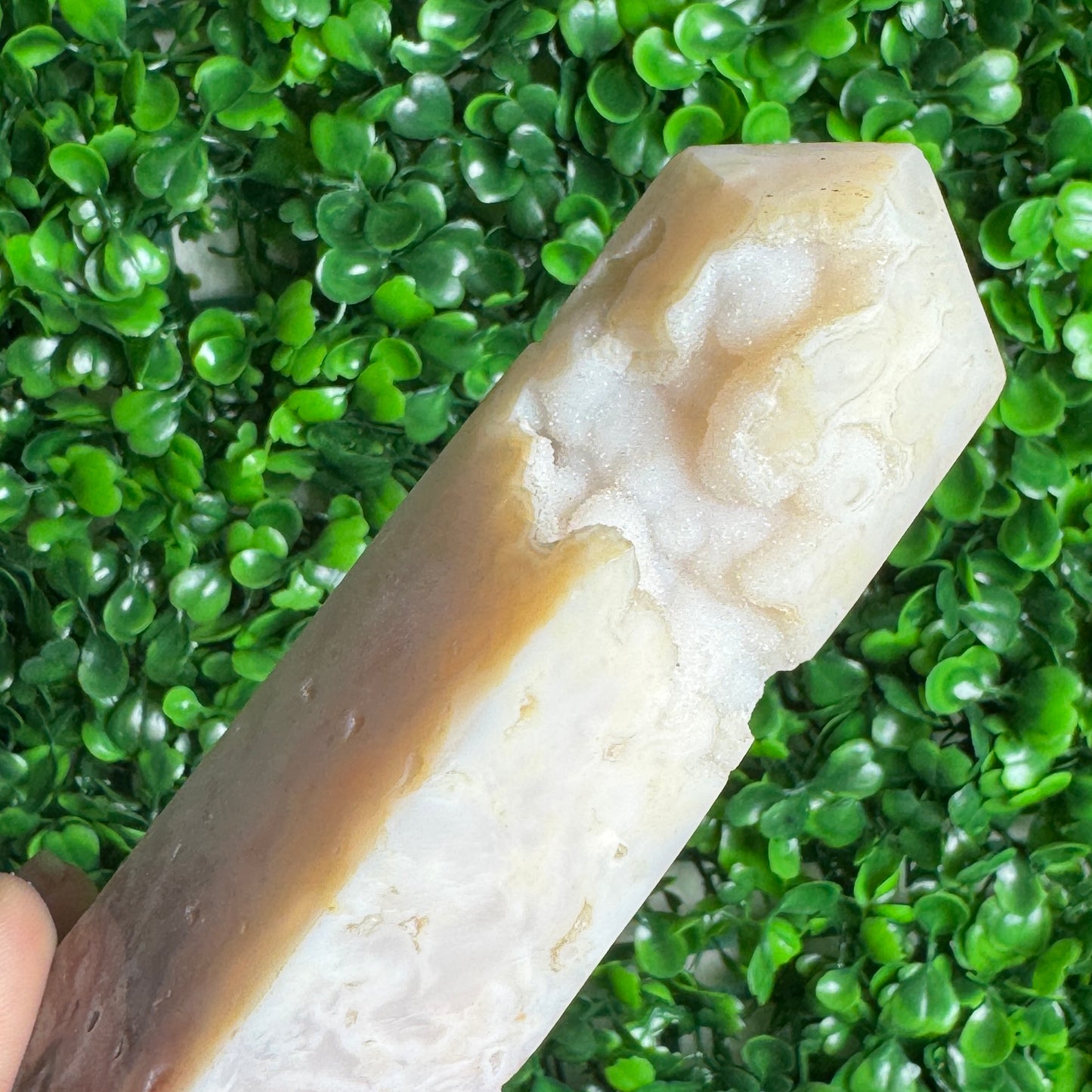 Rainbow Plume Agate Tower