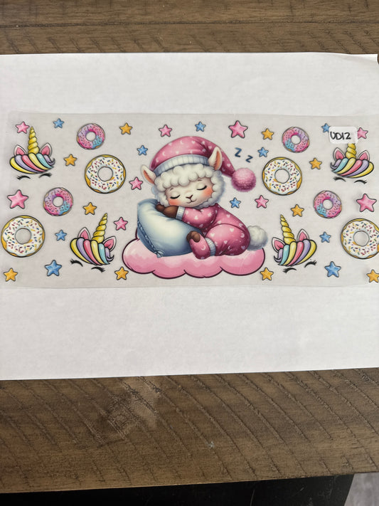 UD12 sleeping lamb uvdtf wrap