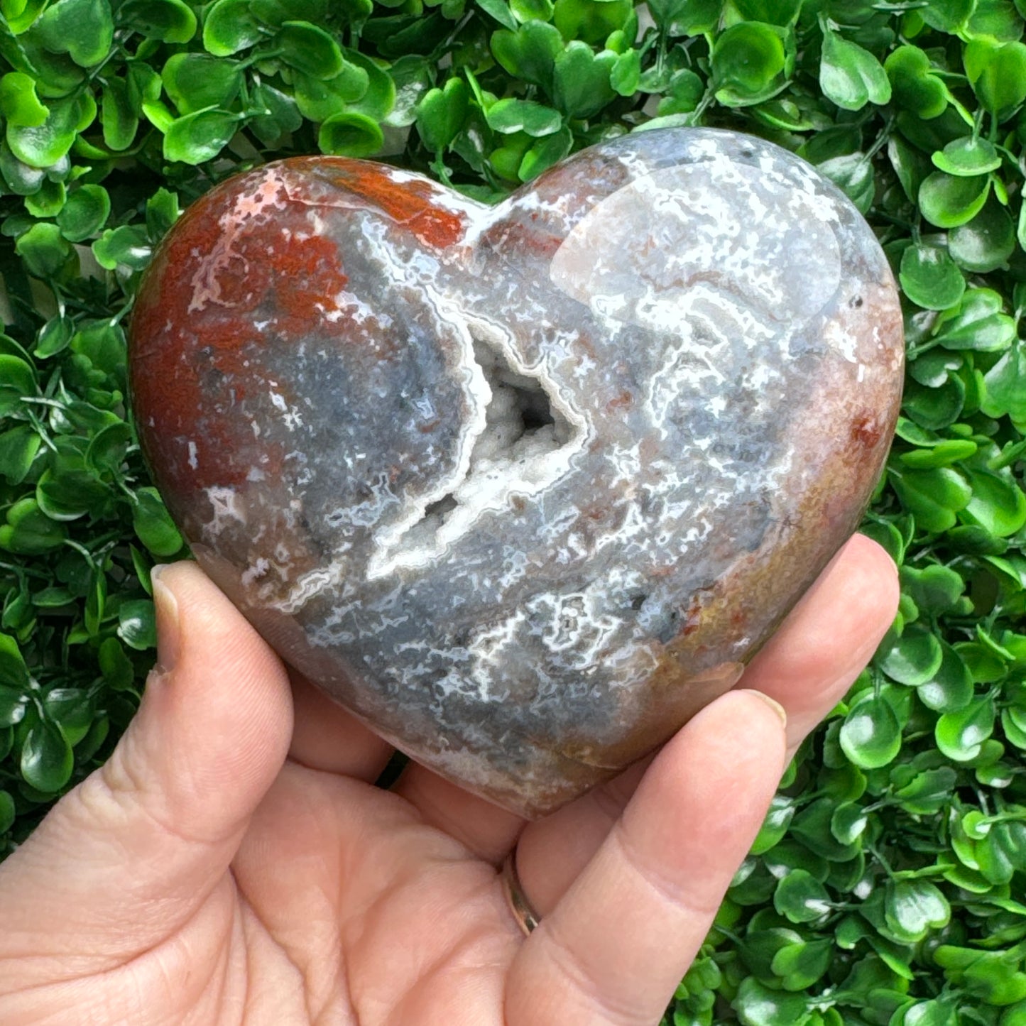 Purple Chalcedony Heart