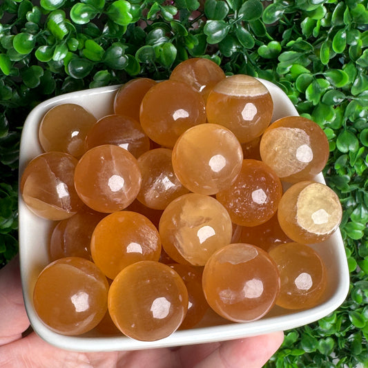 Honey Calcite Sphere