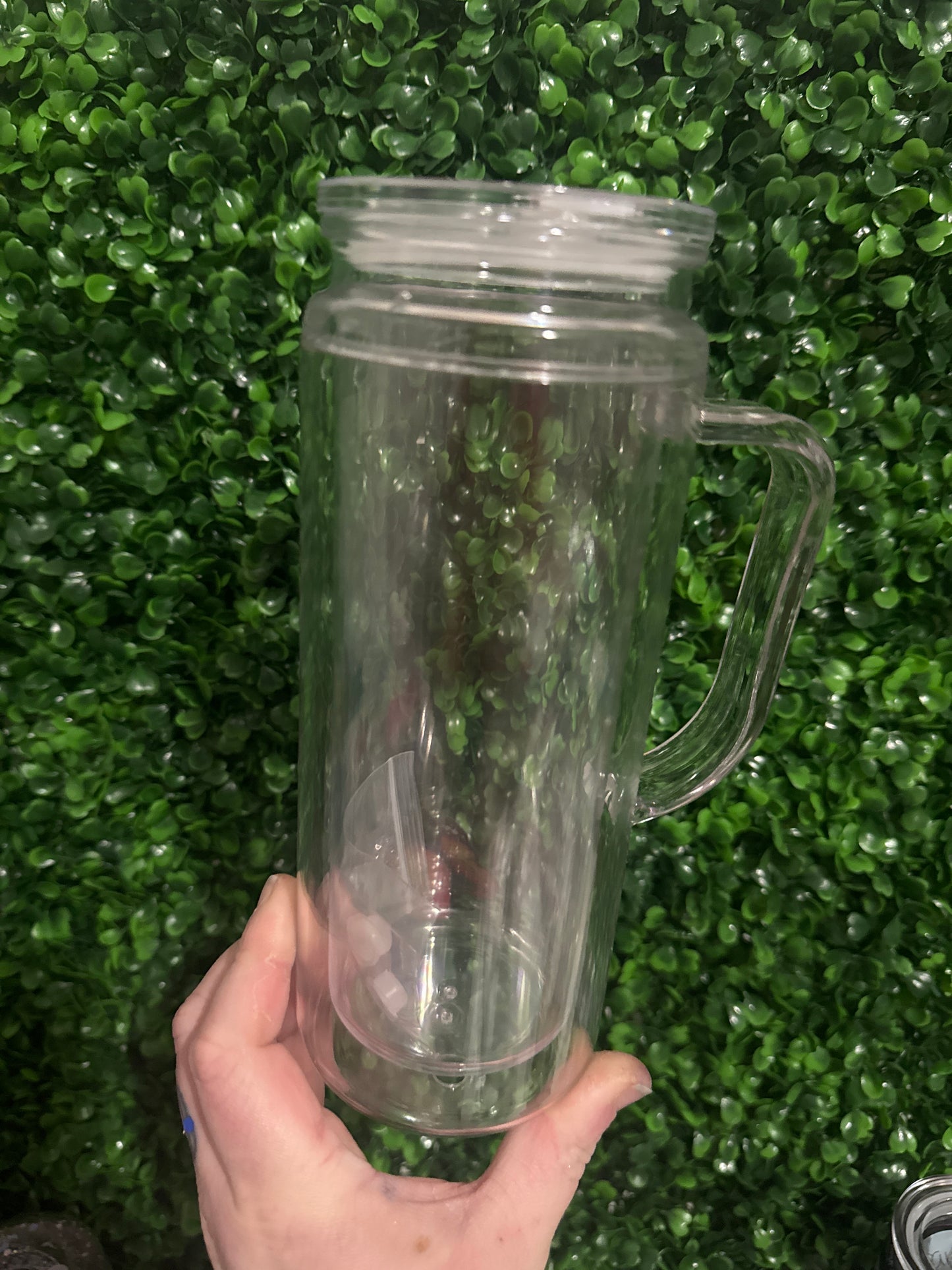 20oz Glass Snowglobe Cup with handle