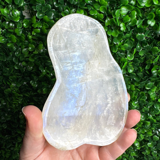 White moonstone bowl carving