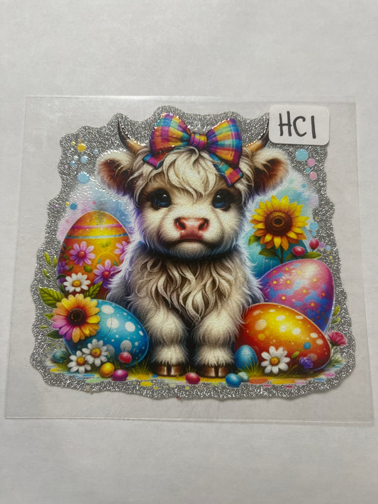 HC1 Highland Cow UVDTF Wrap