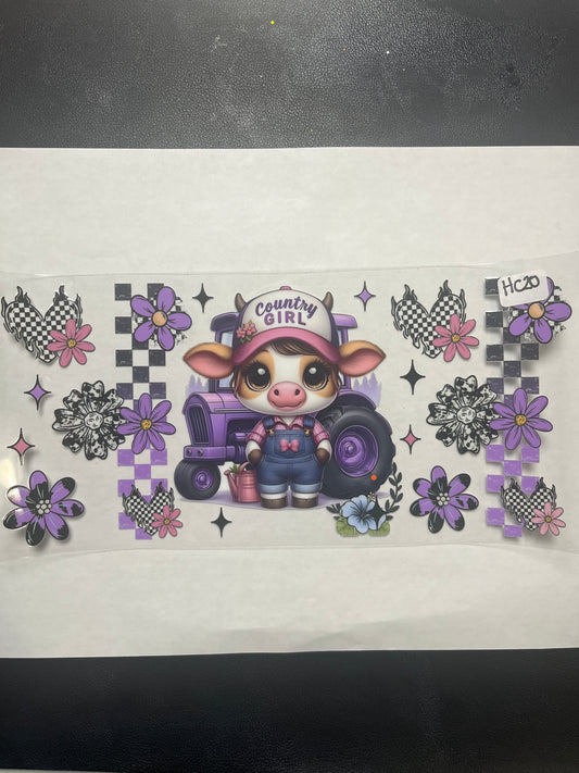 HC20 Highland Cow UVDTF Wrap