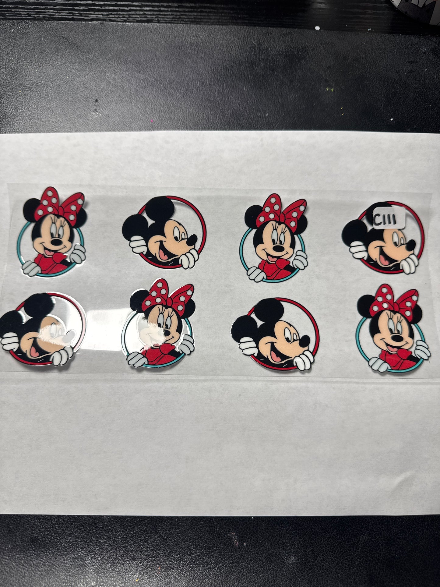 C111 mouse with red bow and boy mouse uvdtf wrap