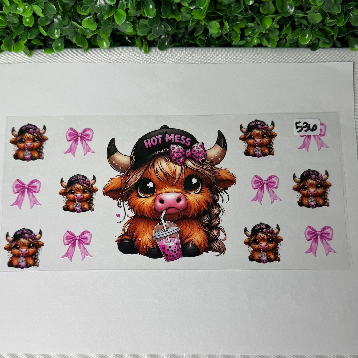 Highland Cow UVDTF Cup Wraps