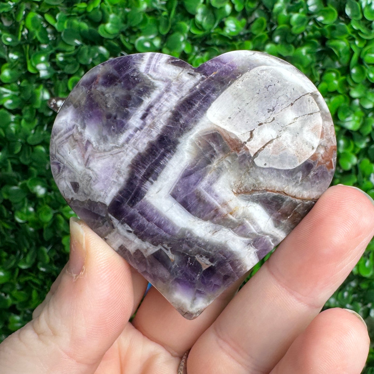 Dream Amethyst Heart carving