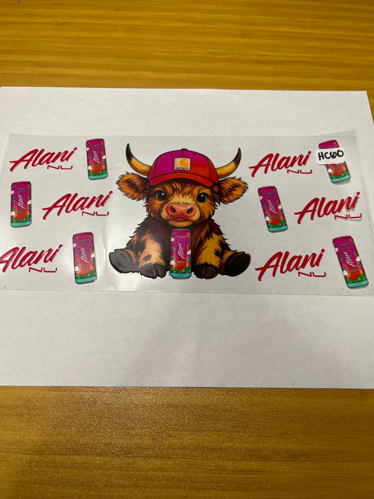 HC60 Highland Cow UVDTF Wrap