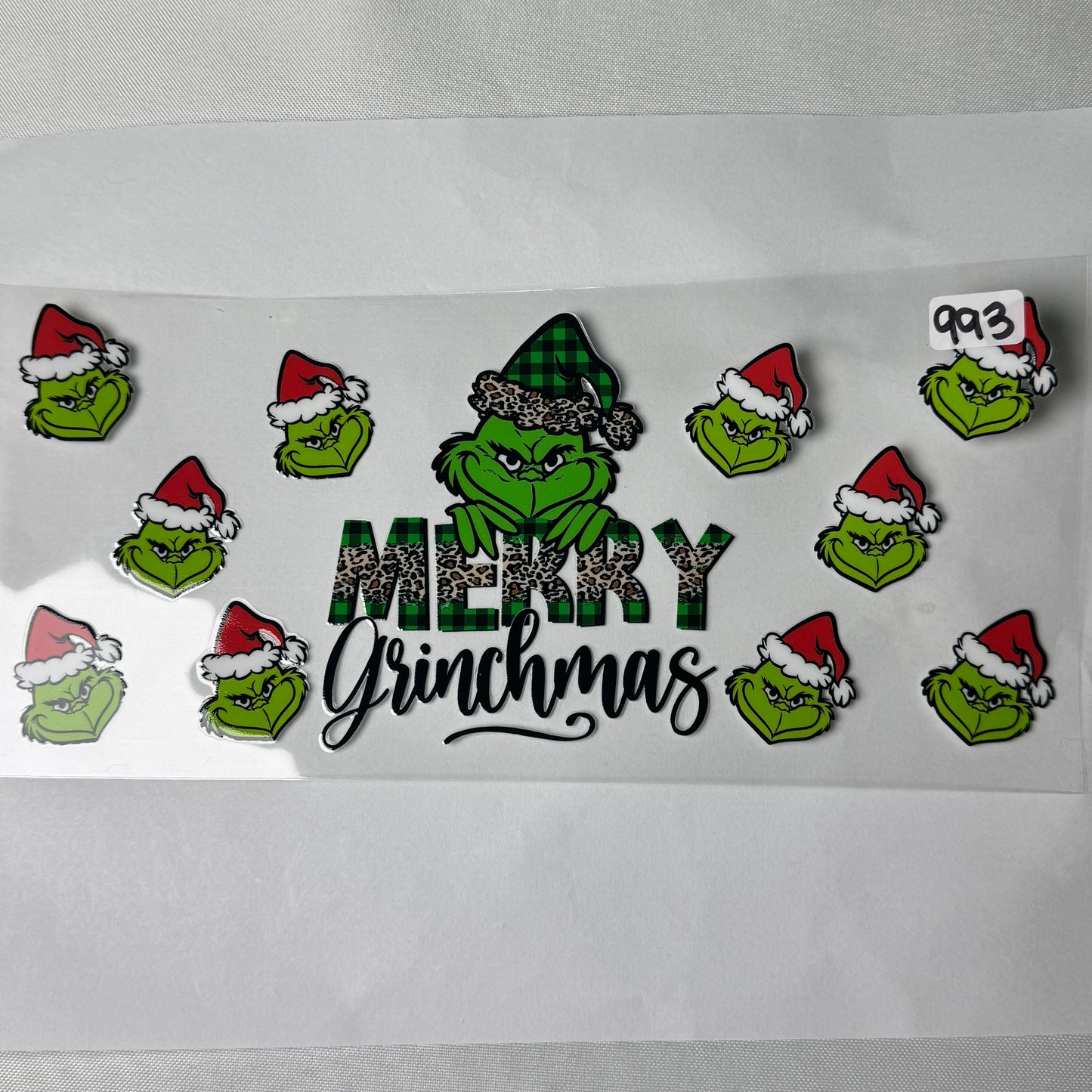 Grumpy Green Man Christmas UVDTF Cup Wraps