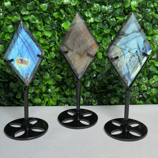 Labradorite Diamond Carvings