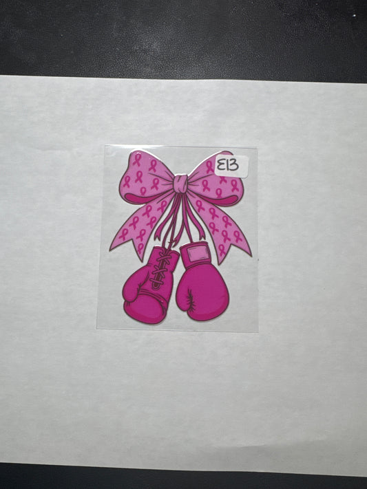 E13 Breast cancer awareness uvdtf decal