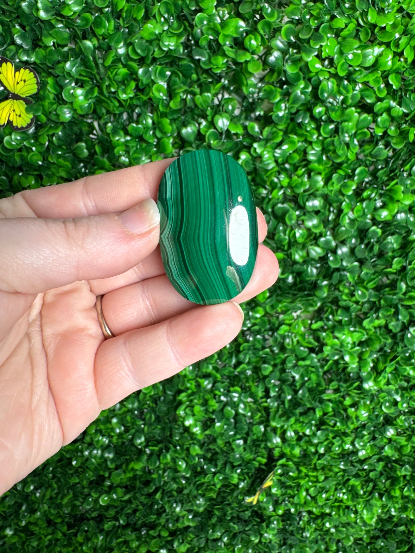 Malachite Palm Stones