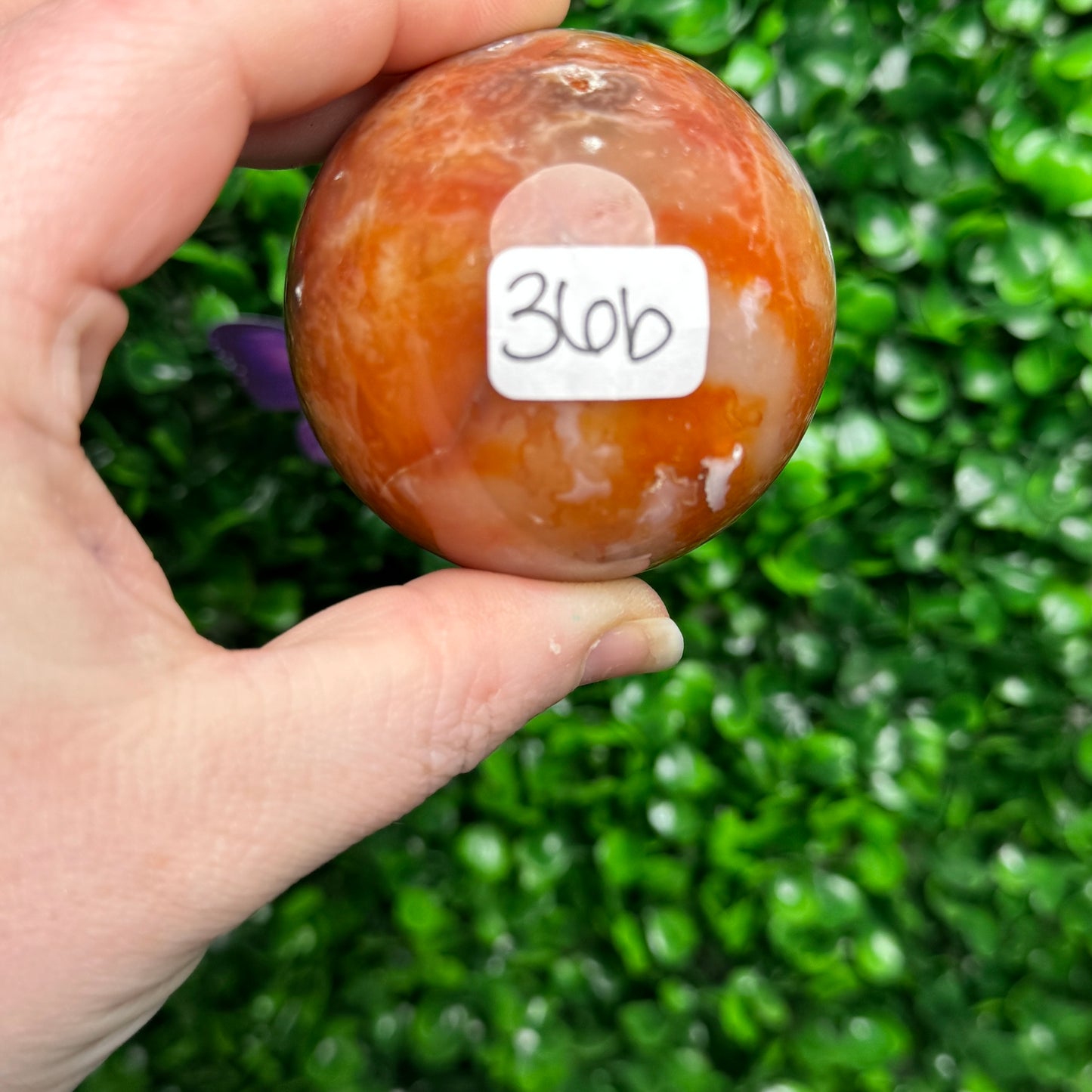 Pink Plume Agate Sphere